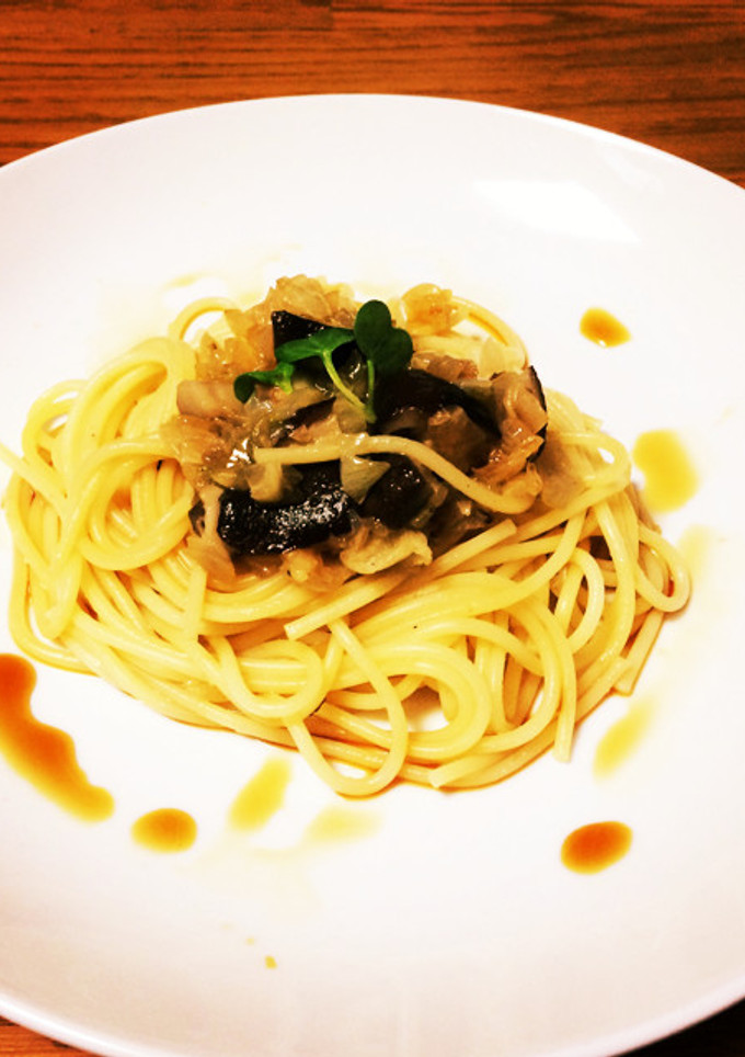 キノコと玉ねぎの和風パスタ-レシピのメイン写真