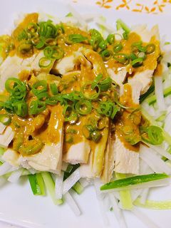蒸し鶏の香味胡麻だれサラダ-レシピのメイン写真