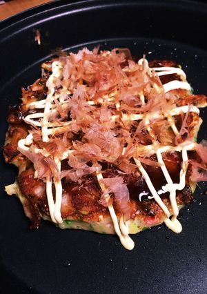 簡単☆ヘルシー☆オクラ入りお好み焼き-レシピのメイン写真