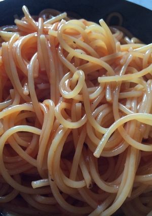 鍋で、パスタ（ケチャップ）-レシピのメイン写真