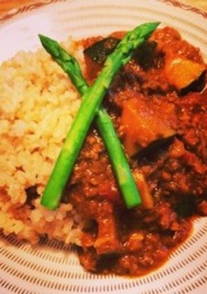 ヘルシーに。トマトキーマカレー-レシピのメイン写真