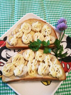 朝食に!バナナマヨトースト♪-レシピのメイン写真