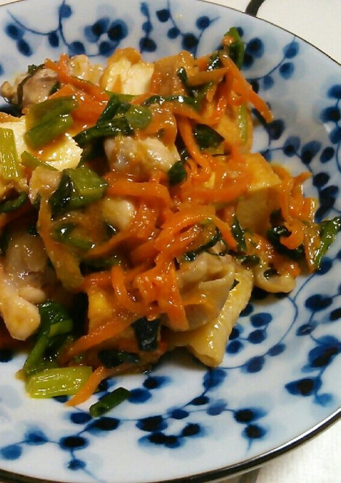 鶏肉と厚揚げの味噌炒め-レシピのメイン写真