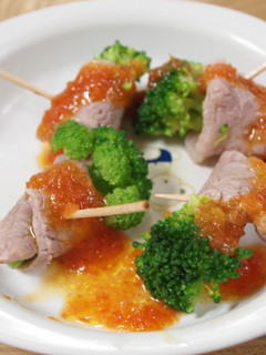ブロッコリーの豚肉巻き☆人参ソース-レシピのメイン写真