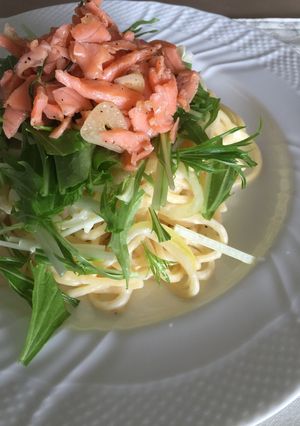 ROCO'sキッチン♡鮭のクリームパスタ-レシピのメイン写真