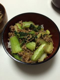 麻婆チンゲンサイ丼-レシピのメイン写真