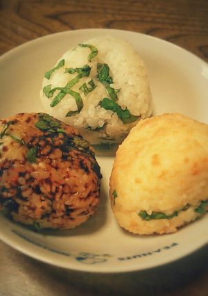 大葉の３色おにぎり-レシピのメイン写真