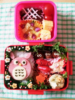 トトロ&まっくろくろすけキャラ弁-レシピのメイン写真
