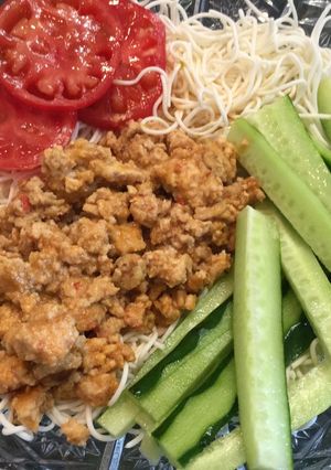 とうふそうめん風くるみ肉みそストイックV-レシピのメイン写真