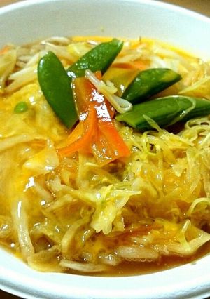 レンジで簡単❗野菜と豆腐の卵かけ甘煮-レシピのメイン写真