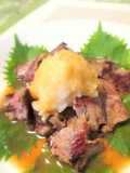 簡単！一口ステーキ☆たっぷりおろしポン酢