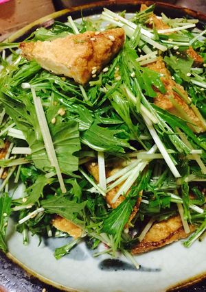 水菜と厚揚げの生姜焼き和え-レシピのメイン写真