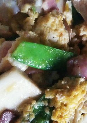 絹さやベーコンの卵炒め-レシピのメイン写真