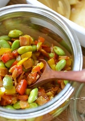 ビタミンカラーとベーコンのカレー炒め-レシピのメイン写真