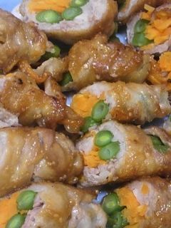 人参とインゲンの肉巻き-レシピのメイン写真