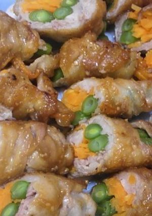 人参とインゲンの肉巻き-レシピのメイン写真