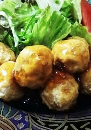 ヘルシー!!　ふわふわ中華肉だんご♡-レシピのメイン写真