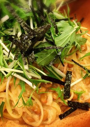 長芋でふわとろ♡納豆パスタ-レシピのメイン写真