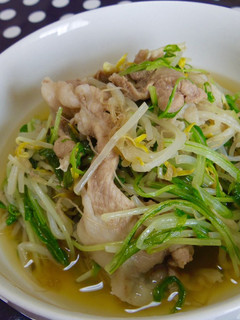 豚肉×水菜×もやし♡簡単サッと煮-レシピのメイン写真