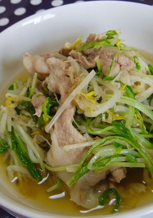 豚肉×水菜×もやし♡簡単サッと煮-レシピのメイン写真
