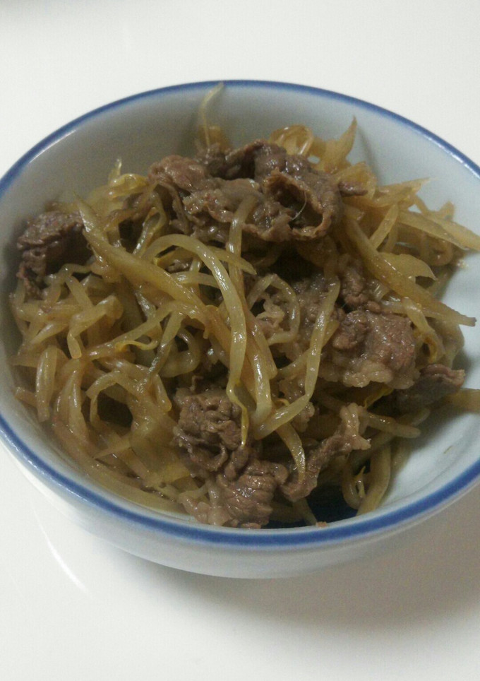 牛肉とごぼう、もやしのすき焼き風煮-レシピのメイン写真