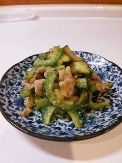 ゴーヤとなすの味噌炒め-レシピのメイン写真