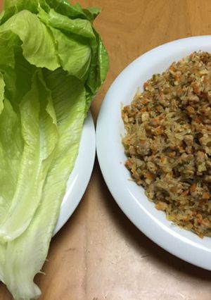 豚ひき肉でレタス包み-レシピのメイン写真