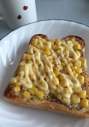コーンマスタードマヨトースト-レシピのメイン写真