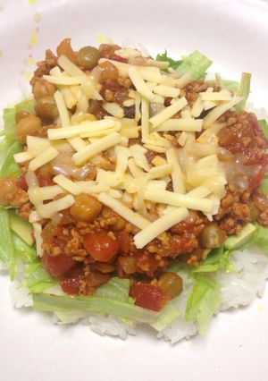簡単ヘルシー♪豆入りタコライス-レシピのメイン写真