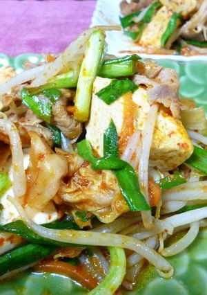 島豆腐の豚キムチ炒め-レシピのメイン写真