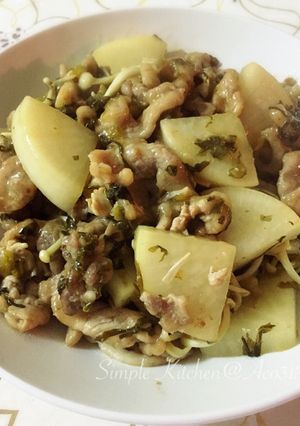豚こま大根の高菜炒め-レシピのメイン写真