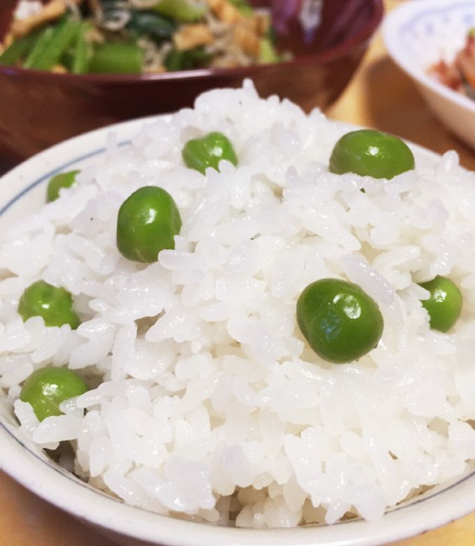 緑色がきれい☆春を感じる豆ごはん by sheena39 【クックパッド】 簡単