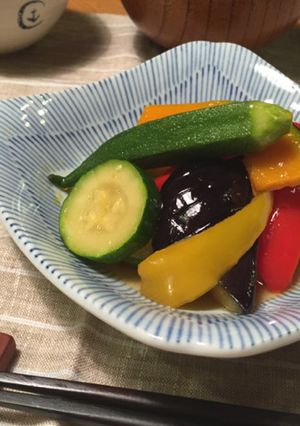 夏野菜ズッキーニ、茄子の揚げ浸し-レシピのメイン写真
