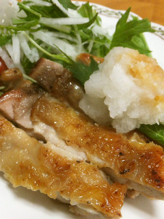 ノンオイルのチキンソテー おろしポン酢♡-レシピのメイン写真