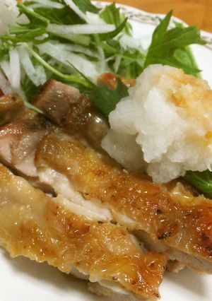 ノンオイルのチキンソテー　おろしポン酢♡-レシピのメイン写真