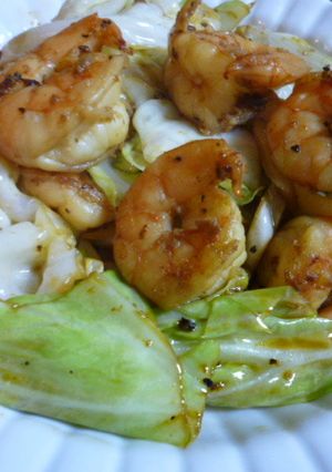 えびとキャベツのにんにく焼き醤油炒め-レシピのメイン写真