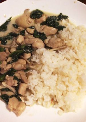 ほうれん草と鶏肉のイエローカレーライス-レシピのメイン写真