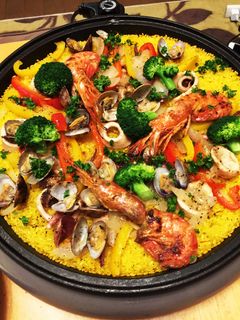ホットプレートで簡単魚介類のパエリア-レシピのメイン写真