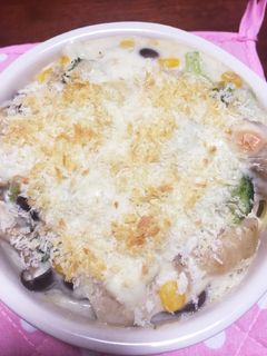 簡単手作りホワイトソースのスパグラ-レシピのメイン写真