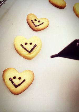大量生産!!ニコちゃんハート型クッキー♡-レシピのメイン写真
