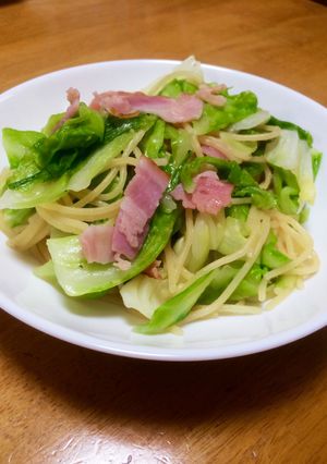 春キャベツとベーコンのパスタ-レシピのメイン写真