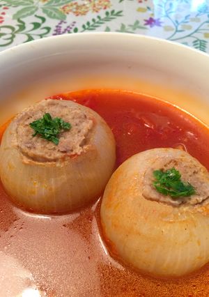 オニオン・ファルシのトマトスープ煮-レシピのメイン写真