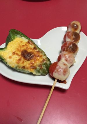簡単♪ピーマン卵詰★トマトチーズ-レシピのメイン写真