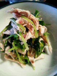 レンジで簡単♬ささみと三つ葉の梅肉和え♡-レシピのメイン写真