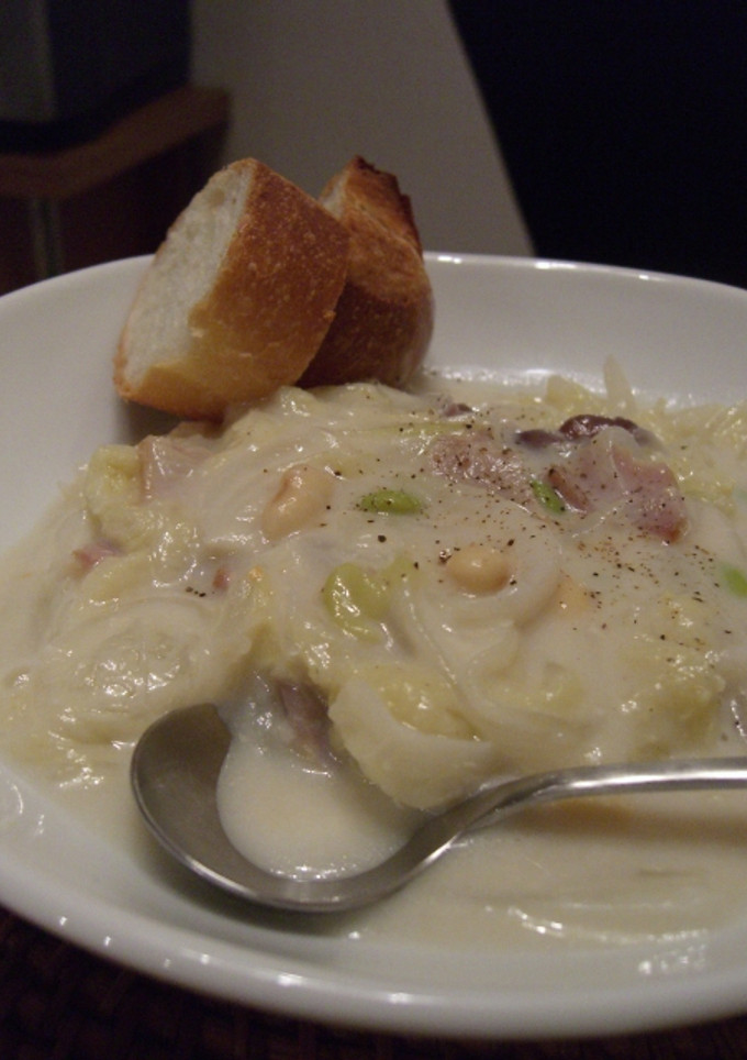 三種のお豆と白菜のミルクスープ-レシピのメイン写真