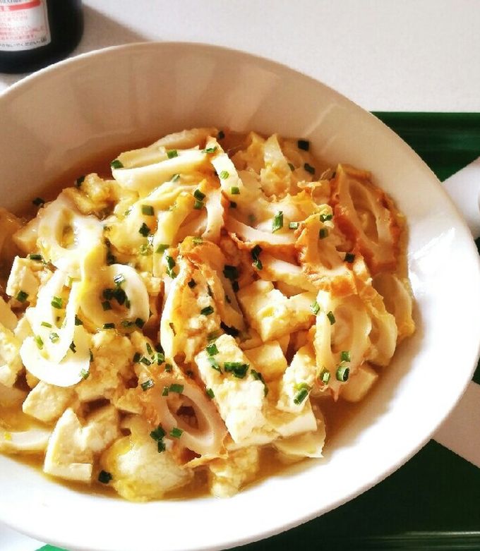 レンジで簡単!豆腐とちくわの卵とじ丼 by ジャム仔 【クックパッド レンジで簡単!豆腐とちくわの卵とじ丼 by ジャム仔 【クックパッド