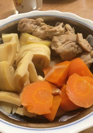旬のたけのこと鶏肉の、超簡単煮物!-レシピのメイン写真
