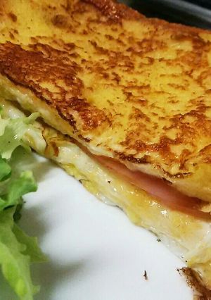 フレンチトースト ｸﾛｯｸﾑｯｼｭ風-レシピのメイン写真