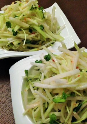 青パパイヤのノンオイルシャキシャキサラダ-レシピのメイン写真