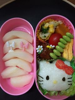 簡単キティー弁当♫-レシピのメイン写真